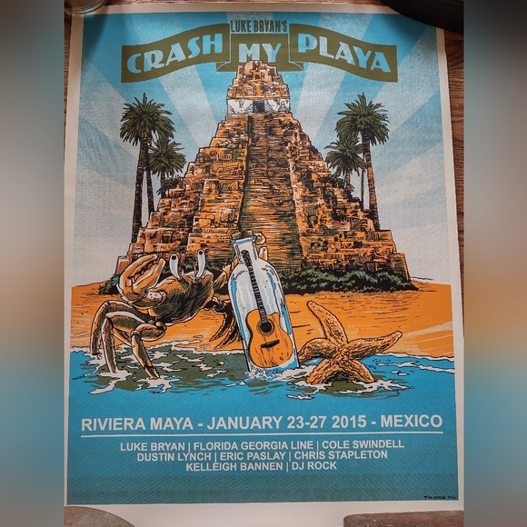 Luke Bryan's Crash My Playa Poster & Tag - Picture 7 of 7